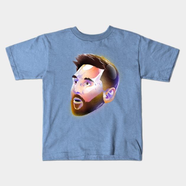 Messi Semi-transparent head FIFA World Cup 2022 Kids T-Shirt by juan_ignacio_rossi